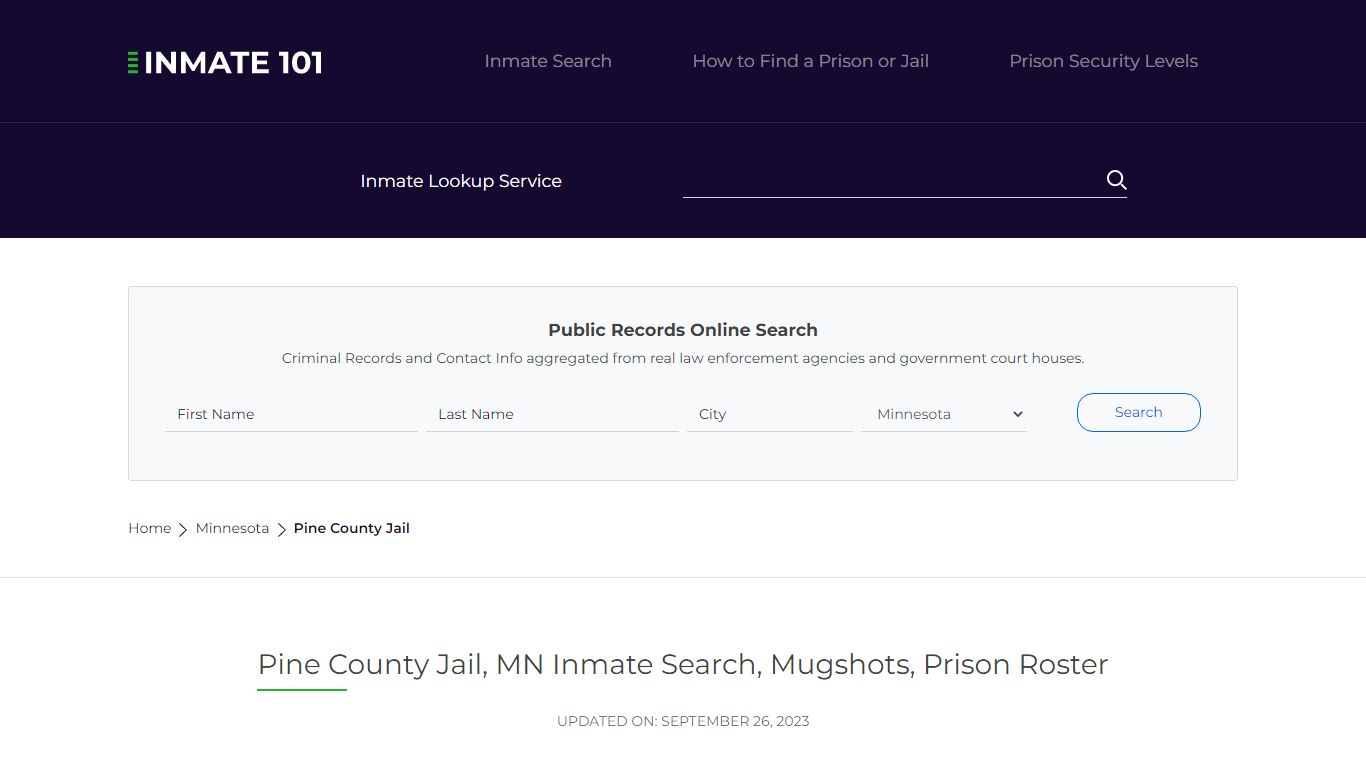 Pine County Jail, MN Inmate Search, Mugshots, Prison Roster